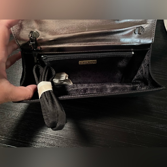 NWT J.Renee Plum/Black Muted Iridescent Evening Bag - Picture 5 of 5